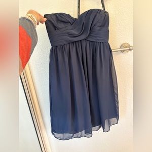 Bill Levkoff strapless bridesmaid dress